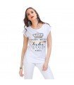 T-Shirt Coroa De Rainha Com Pedras