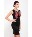 Short Dress In Openwork With Embroidery Flowers