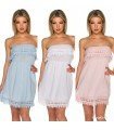 Dress Ruffle strapless with Ruffle