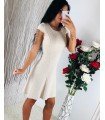 Casual Dress Embossed Flowers