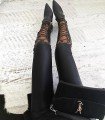 Leggings Imitation Leather With Laces