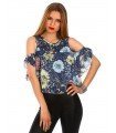 Blusa floral con mangas - Fresca y colorida