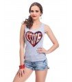 T-shirt Sem Manga Canale Coração LOVE De Lantejoulas